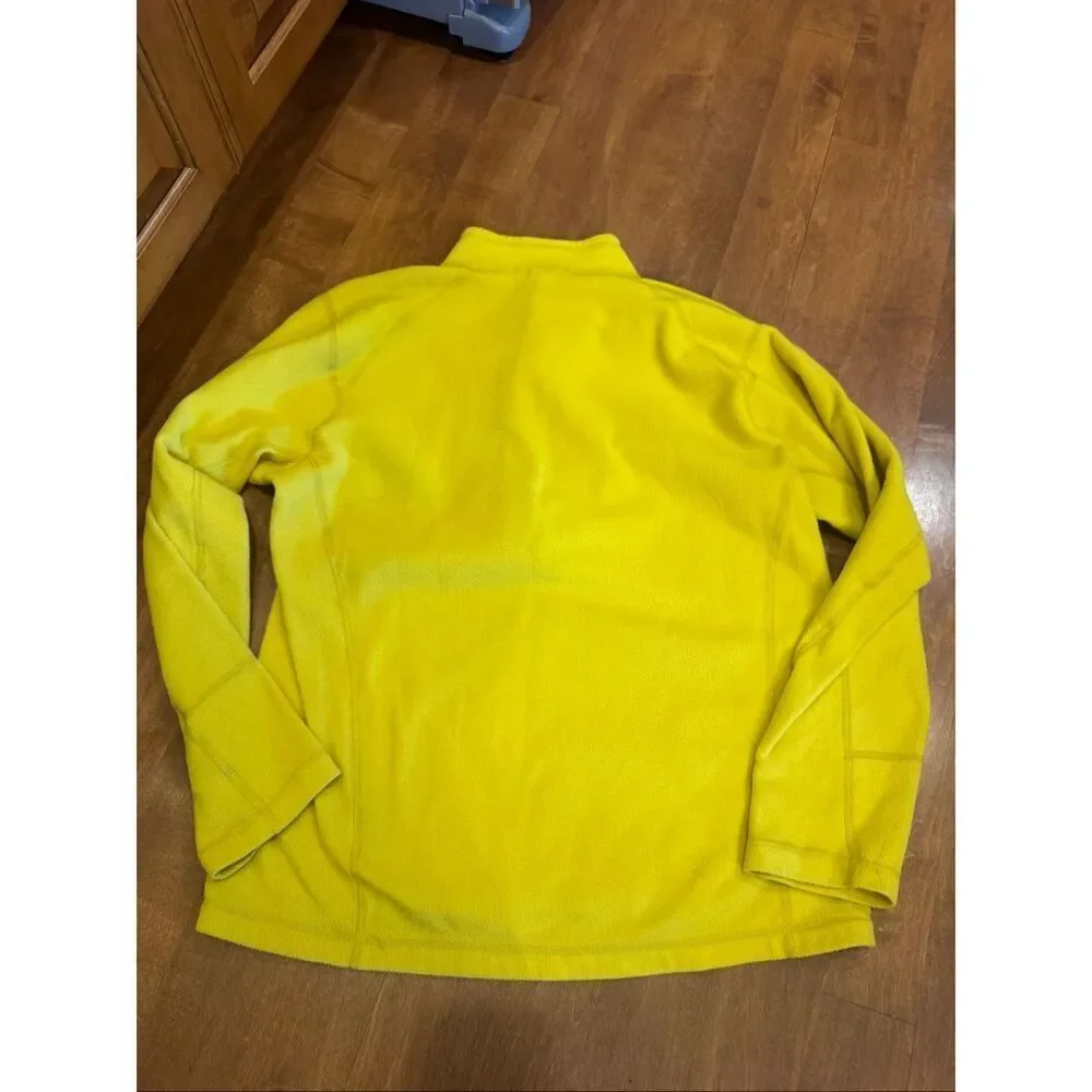 The North Face Men’s Large Yellow 1/4 Zip Fleece Pullover Chest Pocket Outdoor J